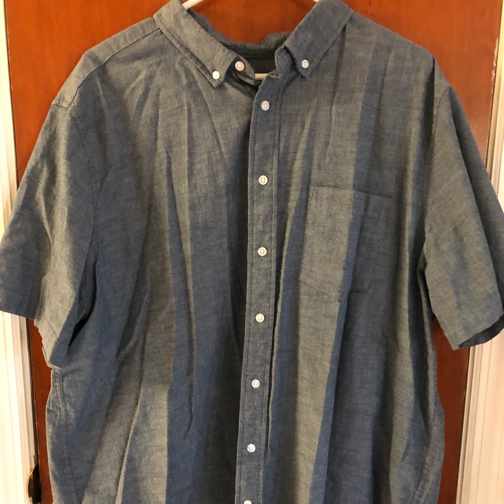 Men’s [g] George 2XL 50-52 Blue Short Sleeve Shirt